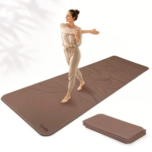 braune Fitnessmatte für Yoga