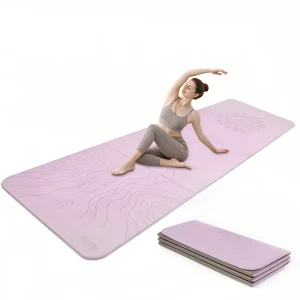 lilafarbene Fitnessmatte für Yoga