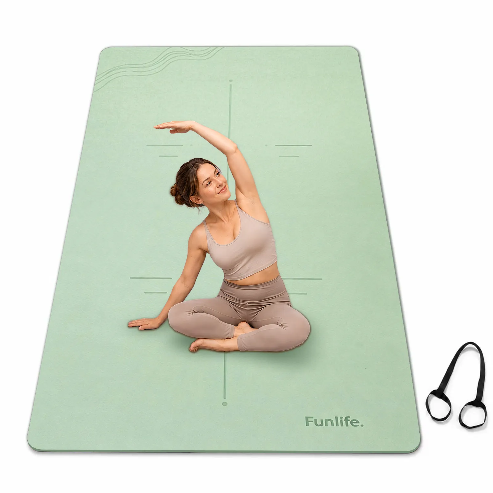 FunLife Fitnessmatte Extra Breit (Grün)