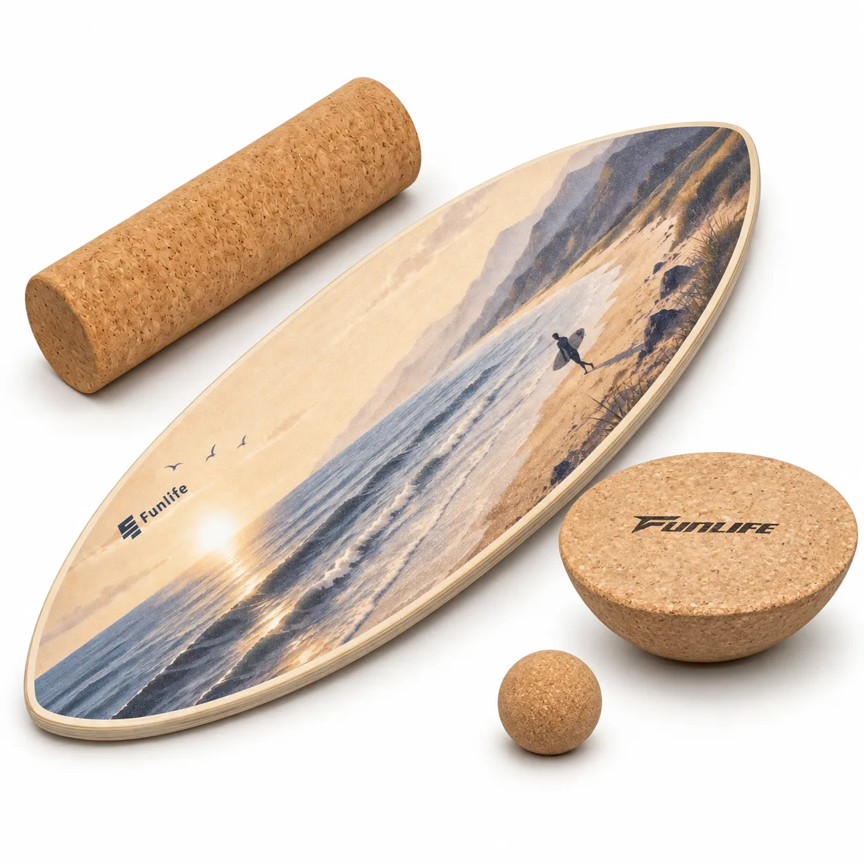 Funlife Balance Board mit Zubehör Set – Ocean Breeze